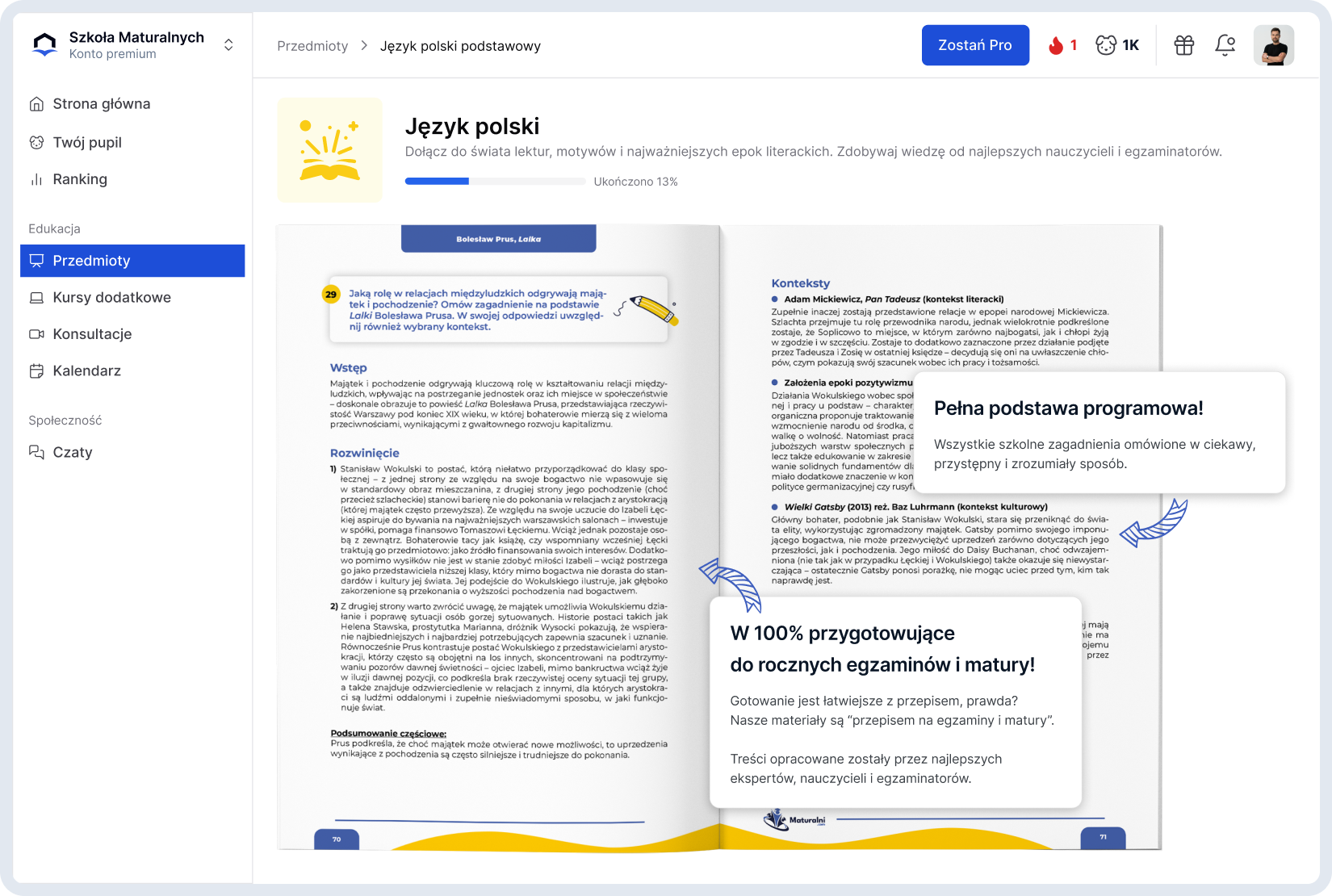 Nauka języka polskiego na platformie wspierającej edukację domową